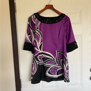 2 for $20 sale: Nygard collection purple silky pullover tunic blouse - 6